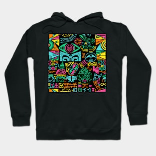 tropical tattoo black back Hoodie